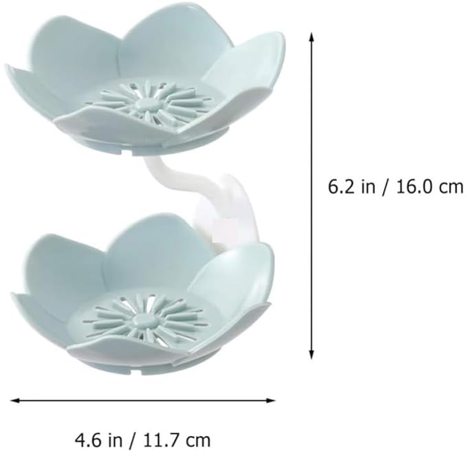 Wall Mounted Double Layer Lotus Flower Shaped Soap Holder (random color) - pack of 1