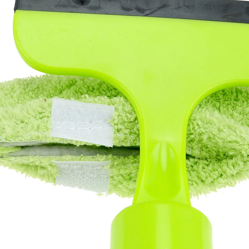 3 in 1 Fiber Wiper Sprayer Wash, Wipe and Soak | Window Squeegee Kit, Cleaning Tool with Detachable Microfiber Cloth Rubber Scraper & Sprayer