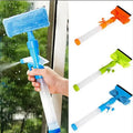 3 in 1 Fiber Wiper Sprayer Wash, Wipe and Soak | Window Squeegee Kit, Cleaning Tool with Detachable Microfiber Cloth Rubber Scraper & Sprayer