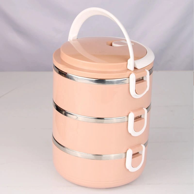 Multi-Layer Heat Preservation Stainless Steel Leakproof Lunch Box Food Container(random color) - 1 layer