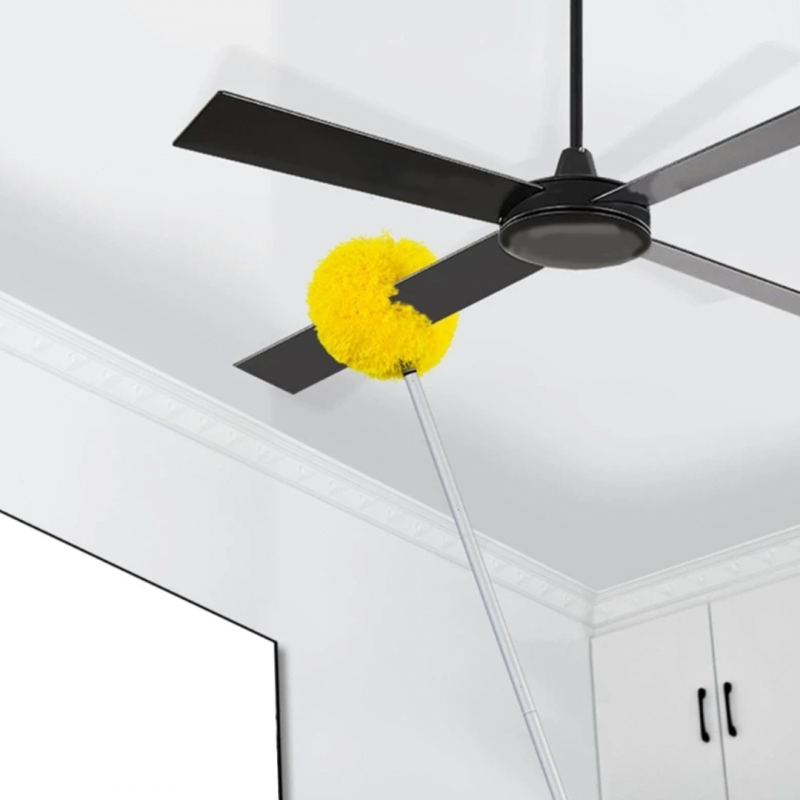 Royal's Fan Duster with Stainless Steel Handle – Extendable Microfiber Ceiling & Fan Cleaning Brush