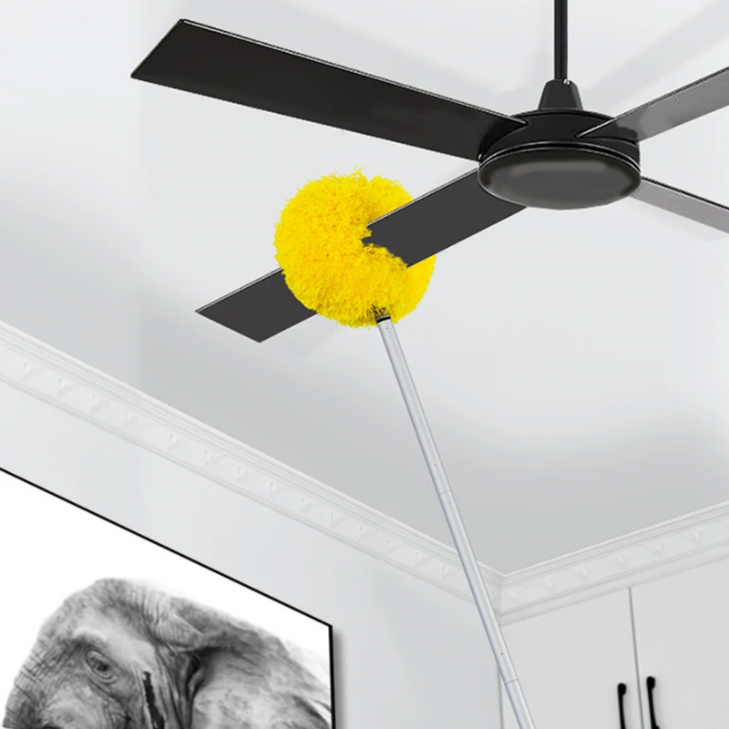 Royal's Fan Duster with Stainless Steel Handle – Extendable Microfiber Ceiling & Fan Cleaning Brush