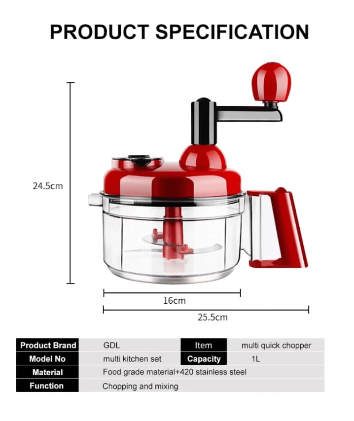 Manual Hand Multifunction Speedy Vegetable Quick chopper | Quick Chopper Vegetable