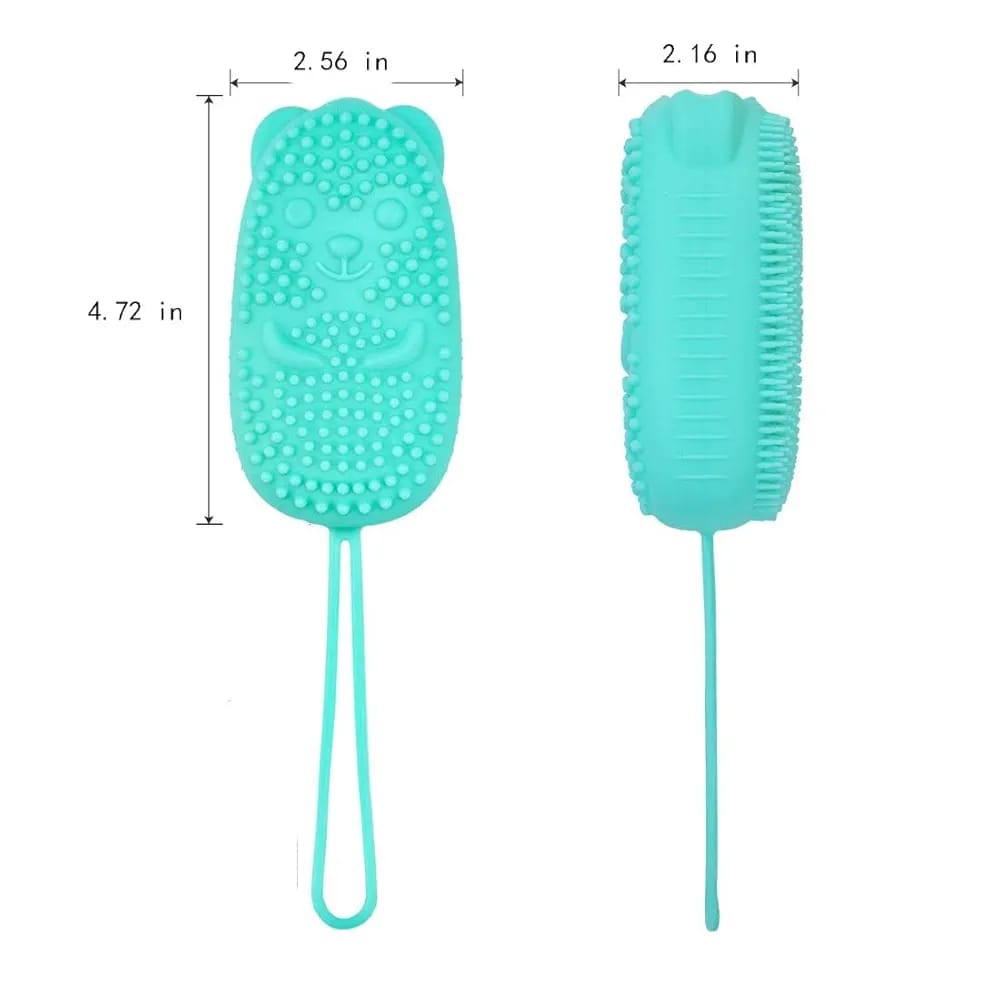 Bubble Bath Brush – Double-Sided Silicone Body Brush with Quick Foaming Sponge