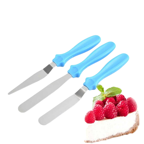 3-Piece Cake Decorating Knife Set – Stainless Steel Spatula & Cream Spreader Tools
