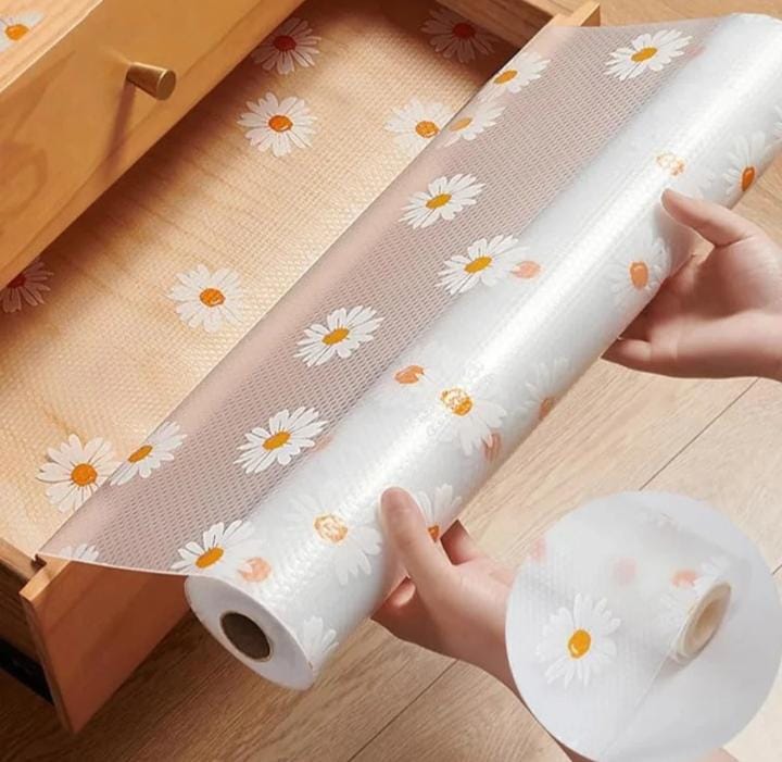 Waterproof Kitchen Mat Shelf Liner 45×150 – Easy To Clean, Oil Proof, Anti Slip Multipurpose Drawer And Shelf Cover