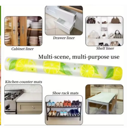Waterproof Kitchen Mat Shelf Liner 45×150 – Easy To Clean, Oil Proof, Anti Slip Multipurpose Drawer And Shelf Cover