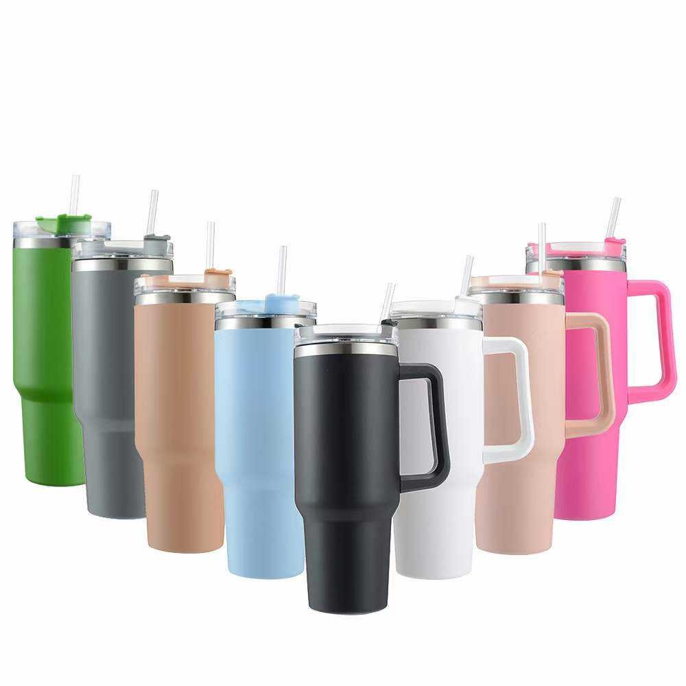 Stanley 40 Oz (1200ML) Stainless Steel Vacuum Insulated Tumbler with Straw –Random Colors | Stanley