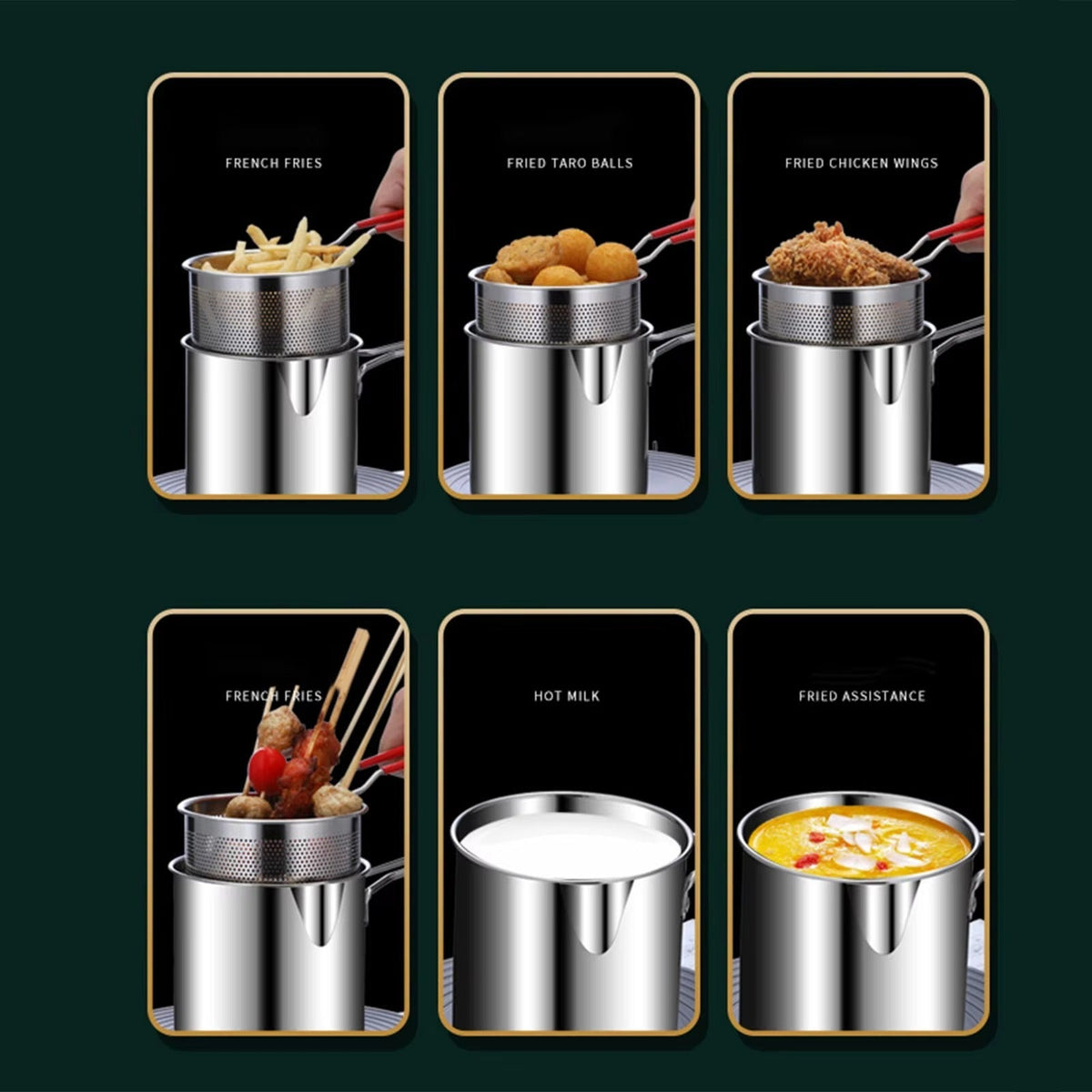 Deep Frying Fry Pot Providing Durable Quality Comfortable Handling Reliable Performance