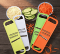 Handheld Stainless Steel Vegetable Mandoline Slicer and Julienne Grater Set for Efficient Kitchen Food Preparation and Creative Garnishing