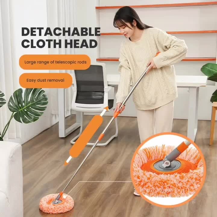 360° Rotating Microfiber Mop | Extendable Handle Telescopic Floor Cleaning Mop