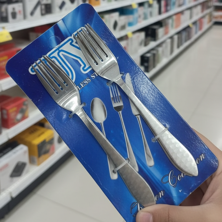 6 Pcs Stainless Steel Table Fork Set | Premium Quality