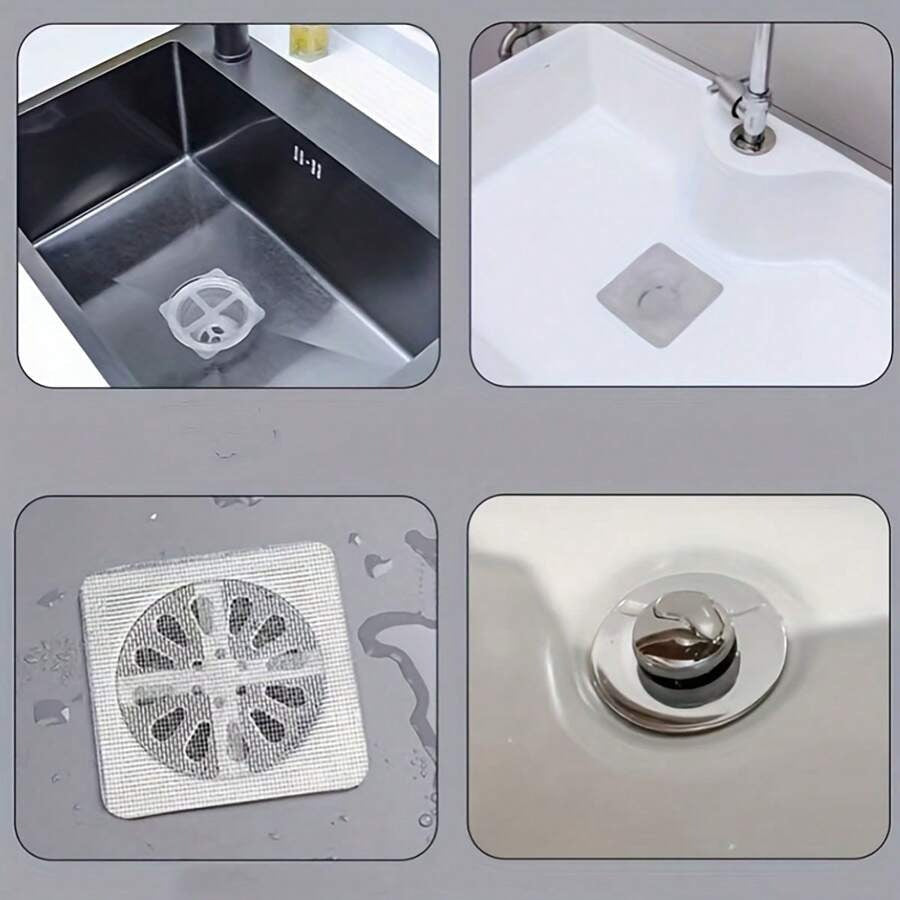 10 Pcs Multifunctional Net Sticker Drainer – Perfect for Bathroom, Kitchen & More