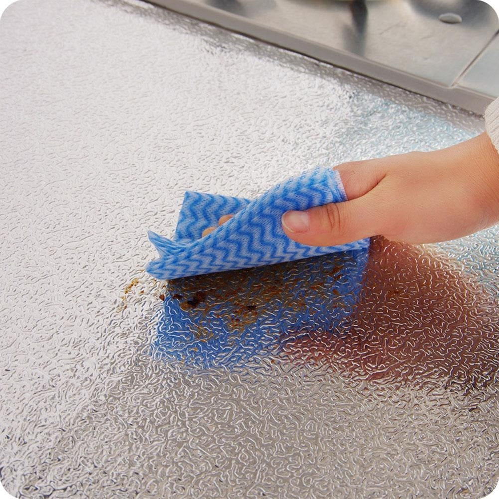 Self-Adhesive Kitchen Oil-Proof Sticker Roll | Waterproof Aluminium Foil Sheet