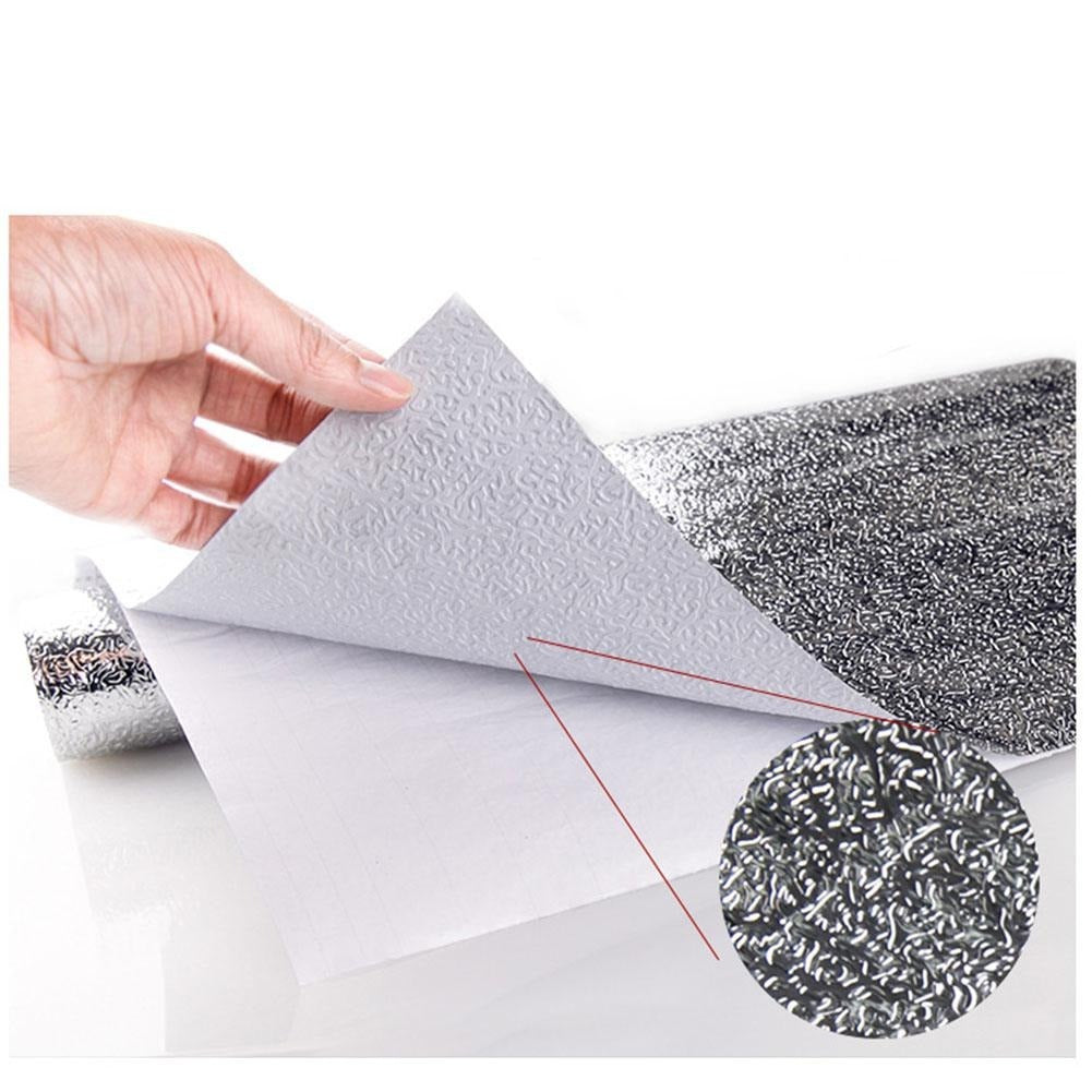 Self-Adhesive Kitchen Oil-Proof Sticker Roll | Waterproof Aluminium Foil Sheet