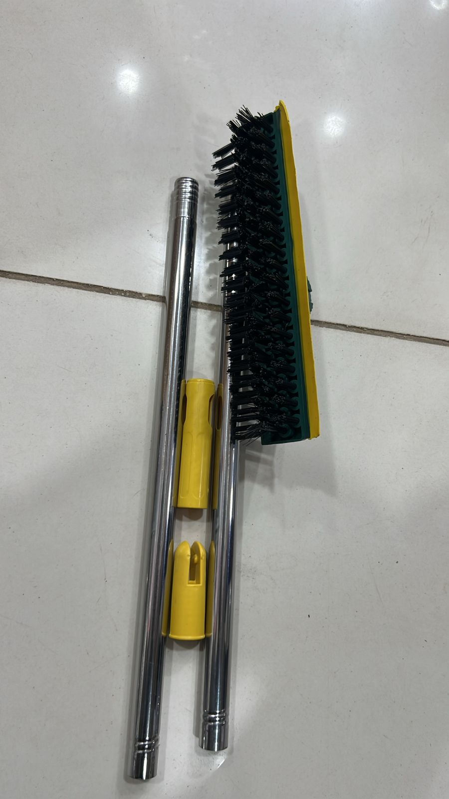 Broom Wiper 2 in 1 Dual Purpose Cleaning Tool Strong Bristles Easy Floor Sweeping Durable Design Convenient Daily Use