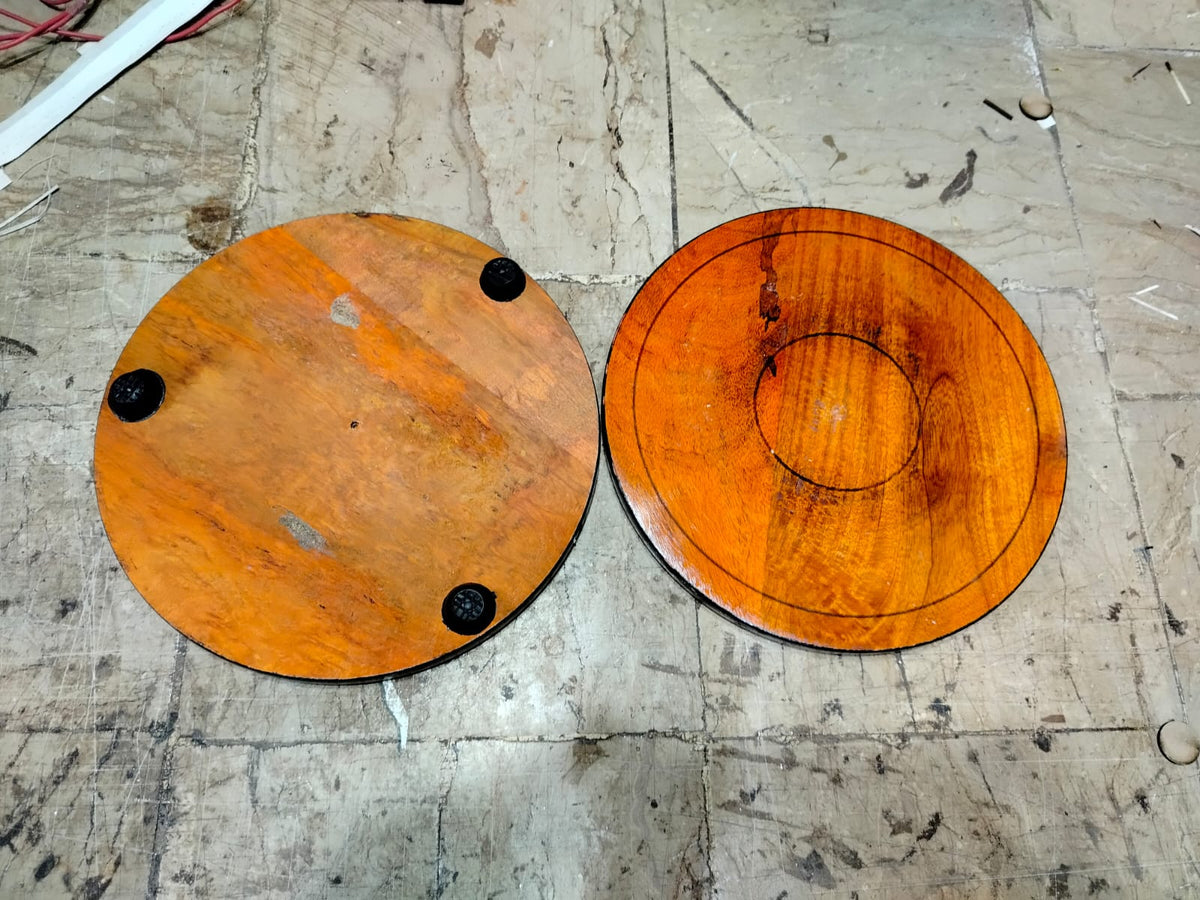 Brown Wooden Patra Board – 12.5 Inch Roti, Chapati & Paratha Making Base