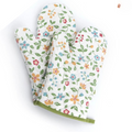 Premium Heat Resistant Oven Mitts 2Pcs Extra Long Kitchen Gloves For Baking Cooking BBQ And Grilling Durable Cotton