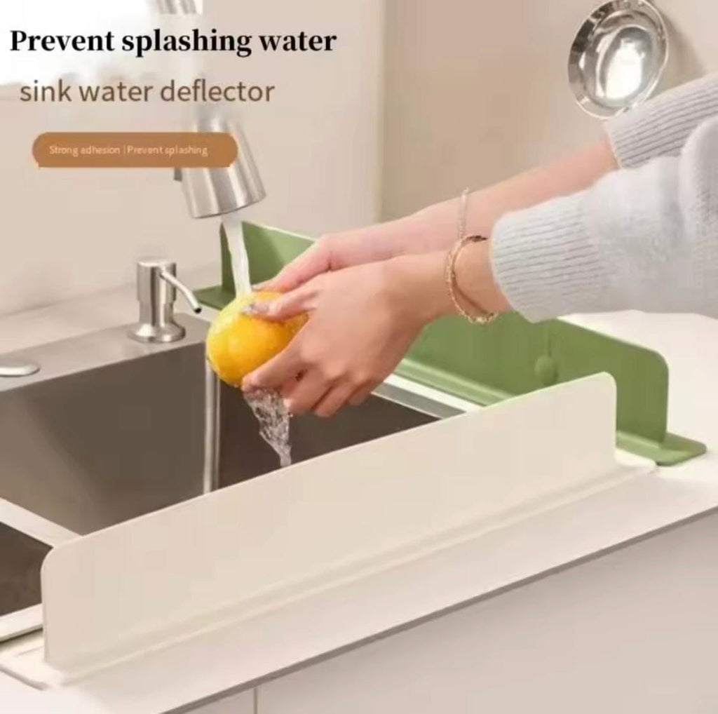 Silicone Sink Splash Guard With Suction – Flexible Water Splash Stopper