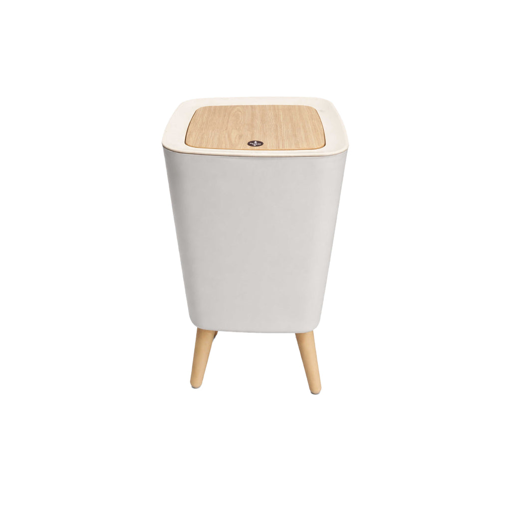 Royal's 8L Modern Nordic Trash Bin with Push Mechanism & Elevated Legs Round Shape