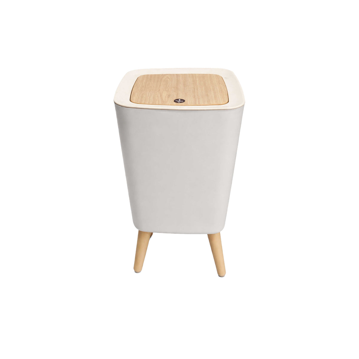 Royal's 8L Modern Nordic Trash Bin with Push Mechanism & Elevated Legs Round Shape