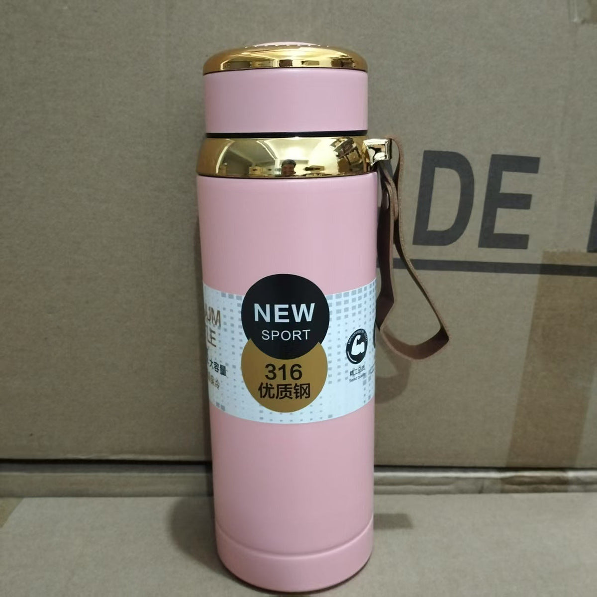 1000ml Matte Stainless Steel Bottle Leak Proof Durable Hot Cold Water Bottle For Office Gym Travel | Cream