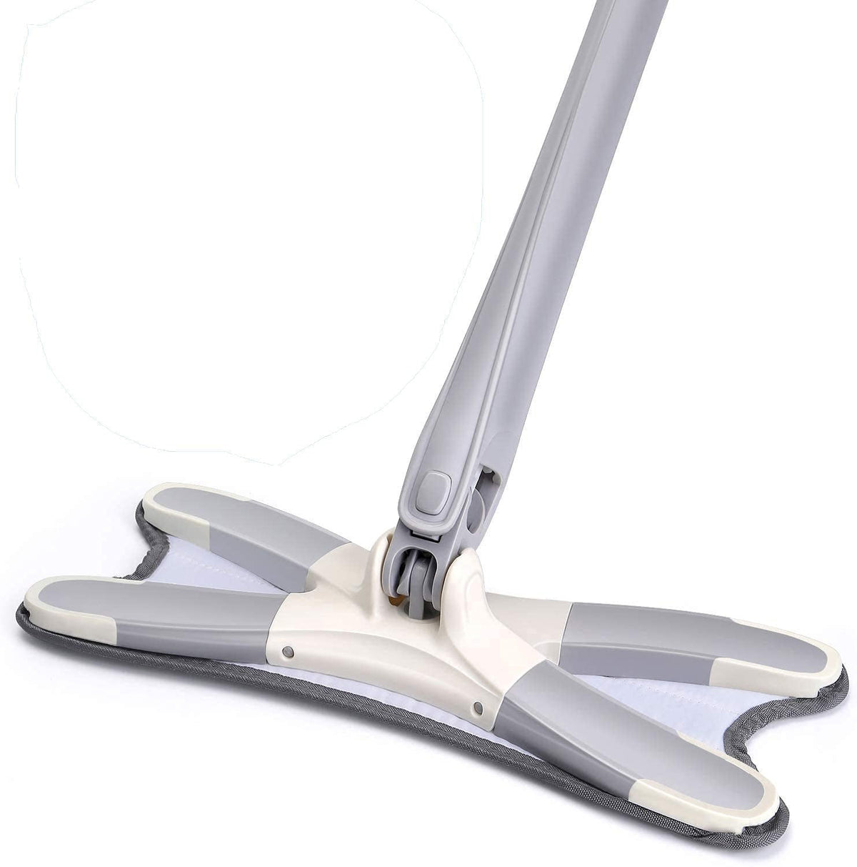 Rotating X Mop Flat Microfiber Floor Mop with 360° Squeeze System and Replaceable Cloth Heads