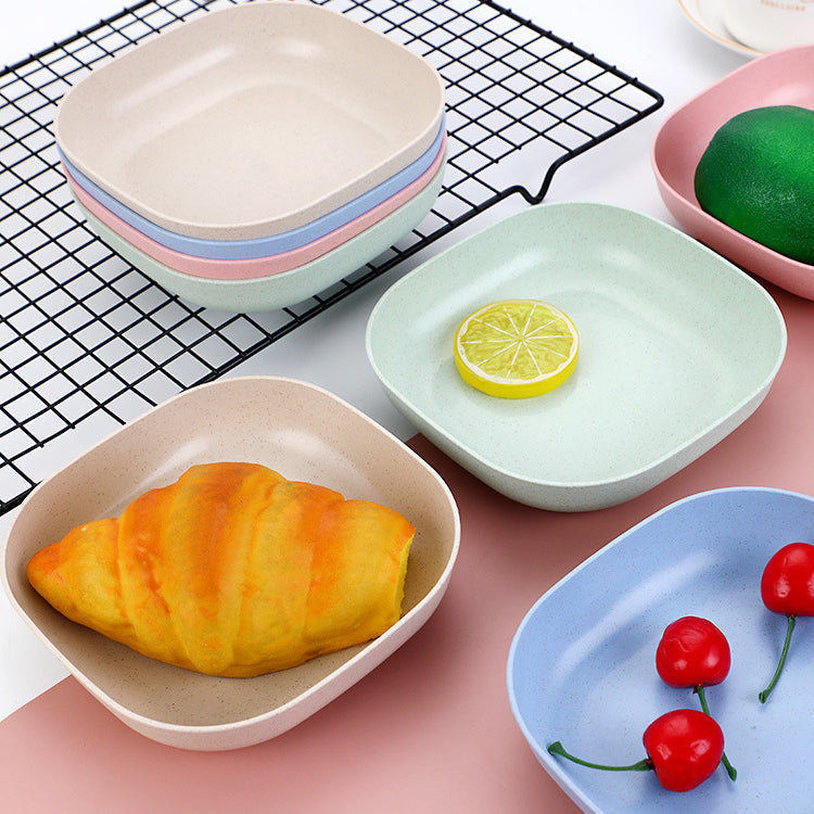 Plate Set Pack of 10 Durable Plastic Plates for Dining Serving Reusable Kitchen Plates Set