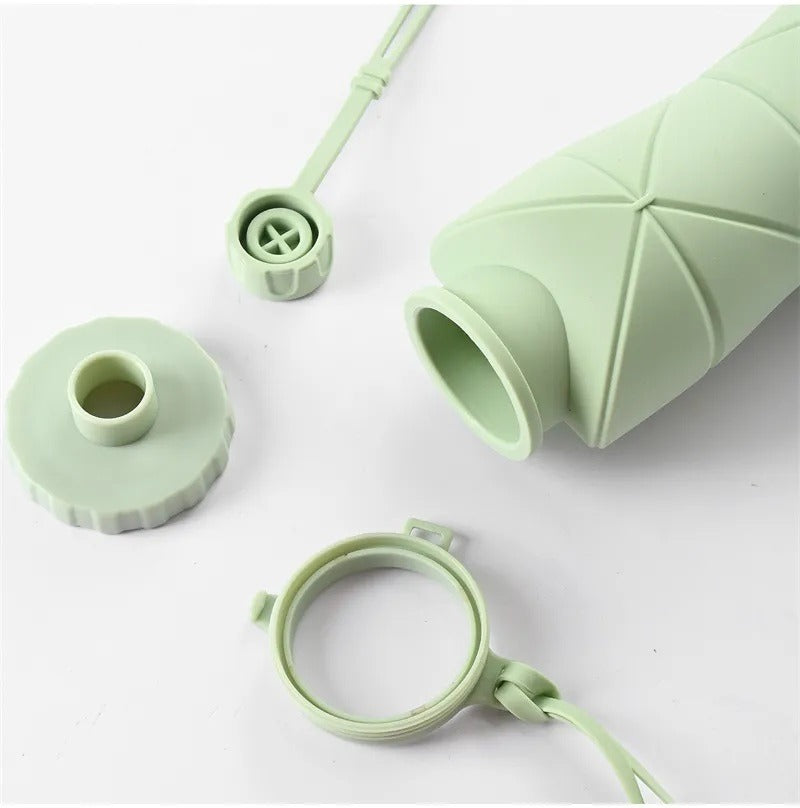 Silicone Folding Bottle | 600ML Silicon Foldable Bottle | Smart Travel Bottle Collapsible Design