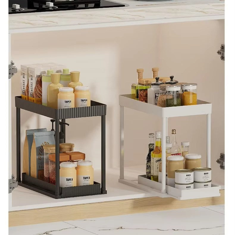 Multi-Functional Kitchen Shelf | Nail-Free Installation | Rust-Proof Carbon Steel Organizer | Waterproof & Strong Load-Bearing