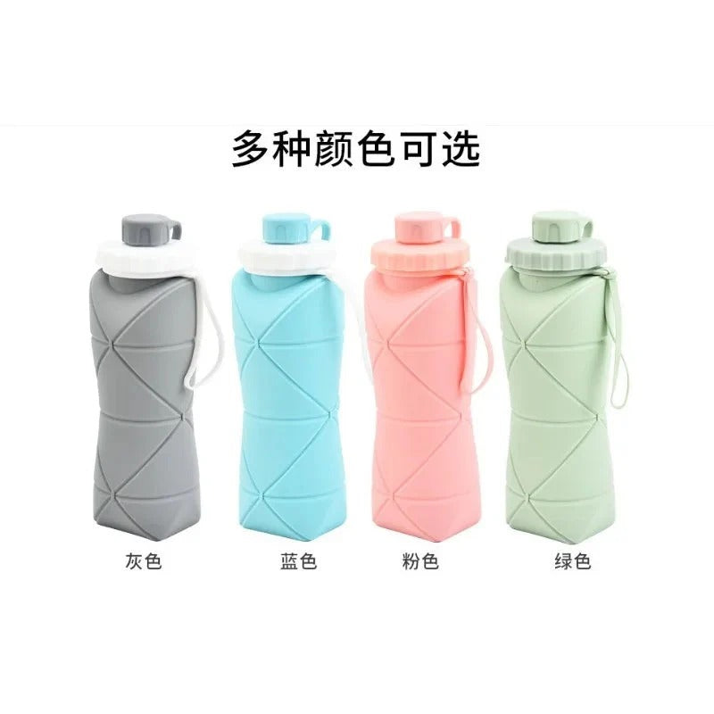 Silicone Folding Bottle | 600ML Silicon Foldable Bottle | Smart Travel Bottle Collapsible Design