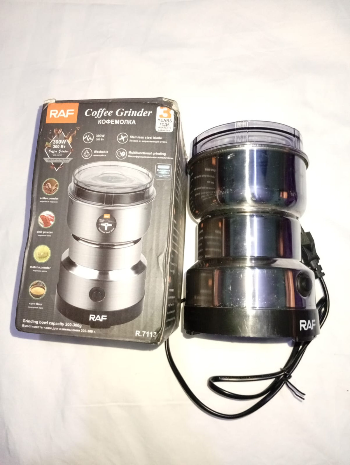 Mini Electric Grinder Stainless Steel Coffee Grinder For Coffee beans, Spices, Masala Grinder Machine 220V