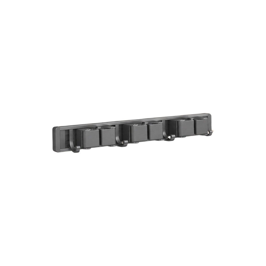 Royal Aluminium Mop & Broom Holder 3 Slots 4 Hooks