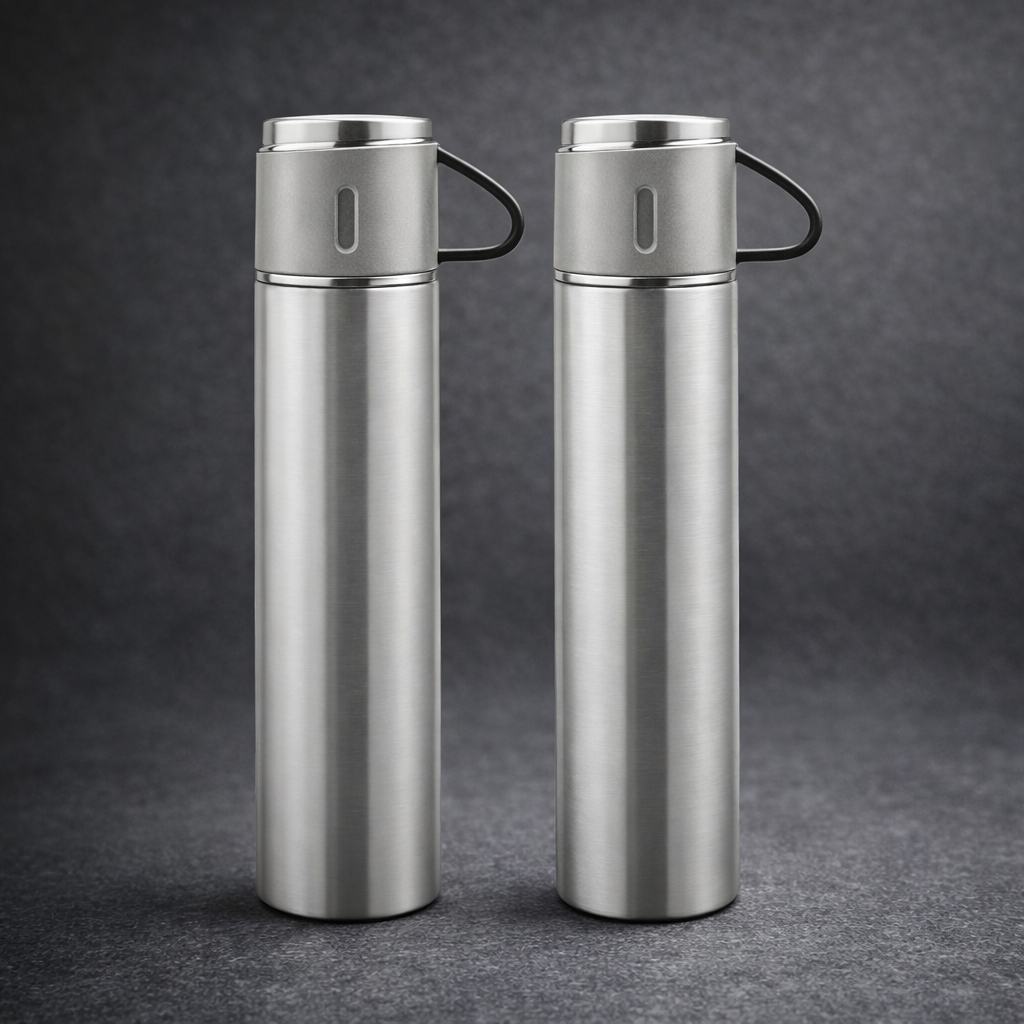 Gradient Insulated Sports Water Bottle – Leak-Proof Flask with Motivational Time Markings - 500ml