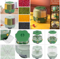 Food Storage Container Rotatable Rice Barrels Sealed Cereal Dispenser Rice Tank Grain Box Kitchen Storage Organization