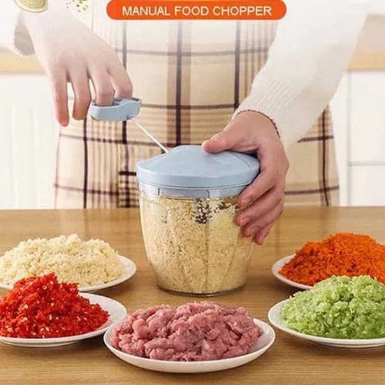 Eotia Hand Cutter – Manual Vegetable And Food Chopper For Quick And Easy Kitchen Food Preparation And Cooking Tasks ( 900ML Random Color)